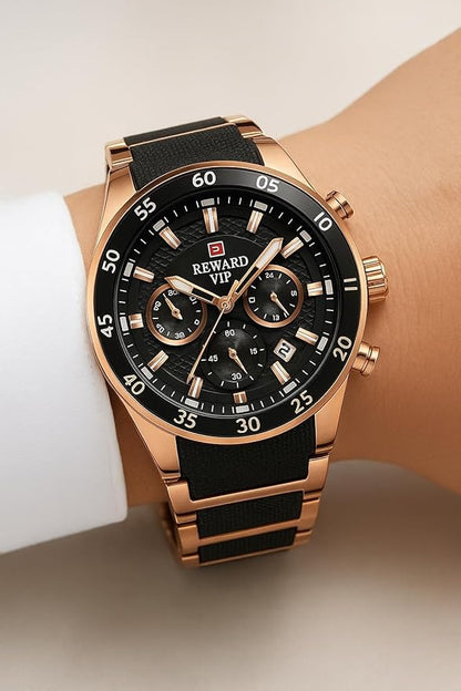 Prestige Rose Gold Chronograph – Luxury Timepiece