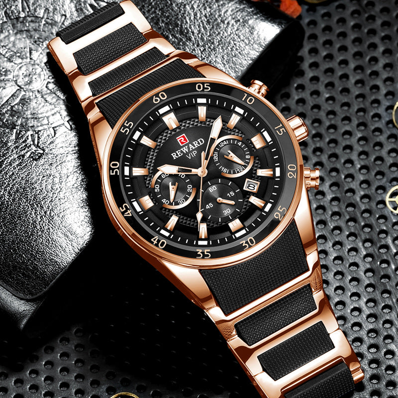 Prestige Rose Gold Chronograph – Luxury Timepiece